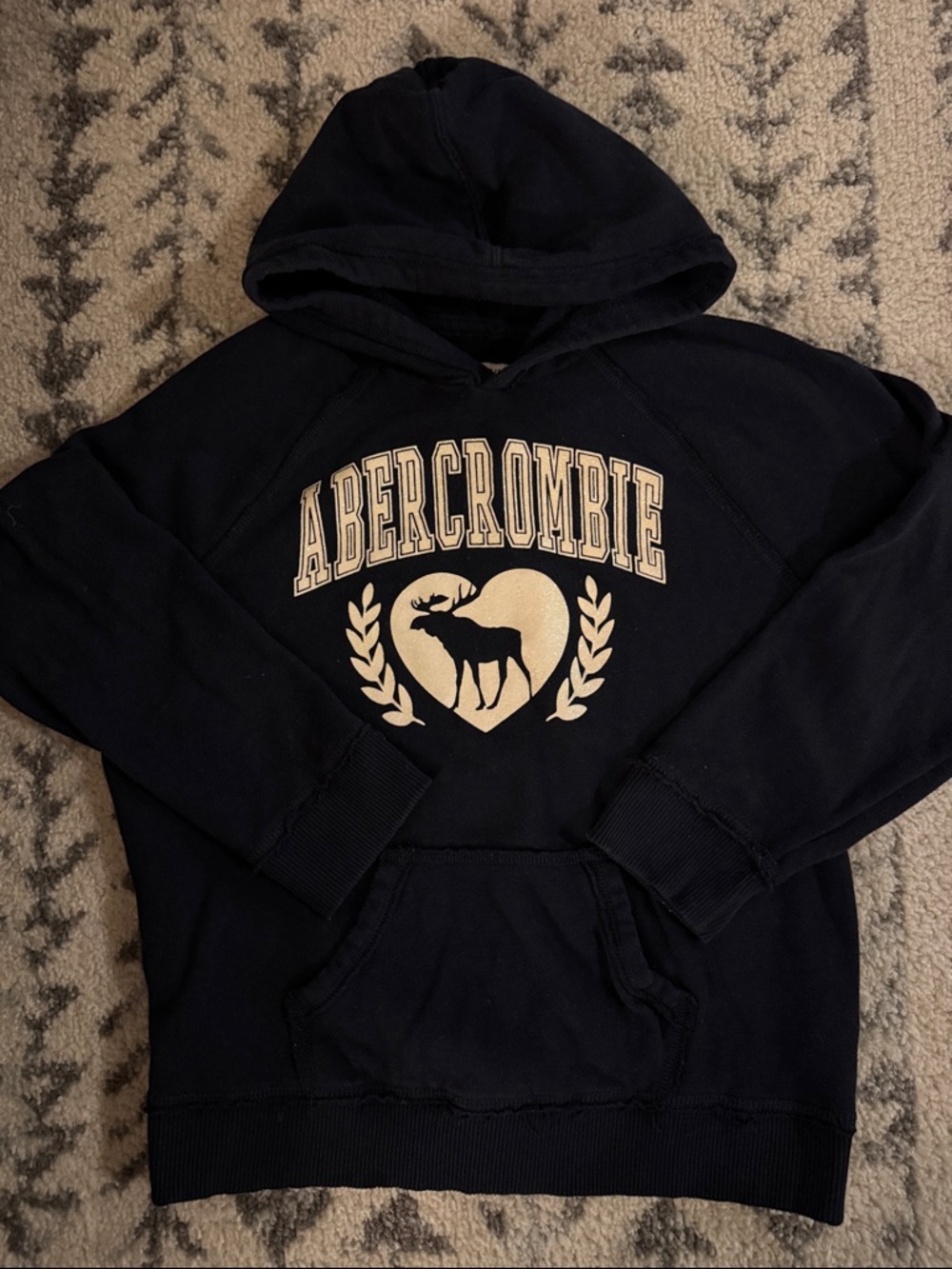 Abercrombie hoodie with glitter logo, Size  9/10